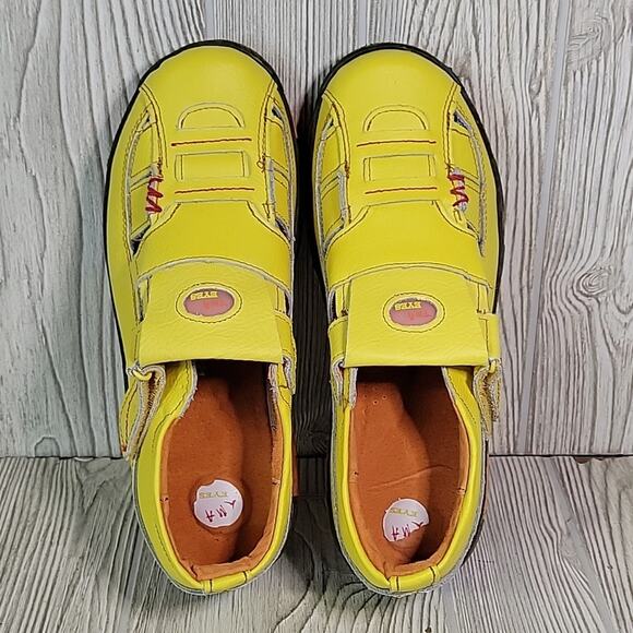 TMA Eyes Hand Stitched Leather Shoes Yellow Womens Size 8.5 NEW - Picture 7 of 15